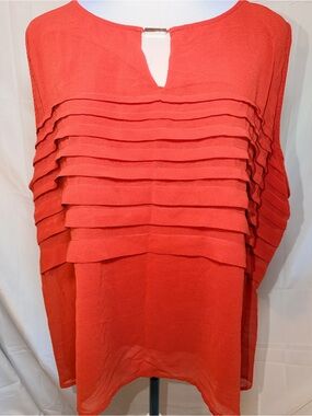 Avenue Layered Ruffle Blouse sz 26/28